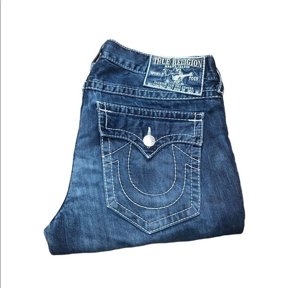 Vintage True Religion Jeans Size 38 BILLY BIG T Blue - Picture 2 of 14